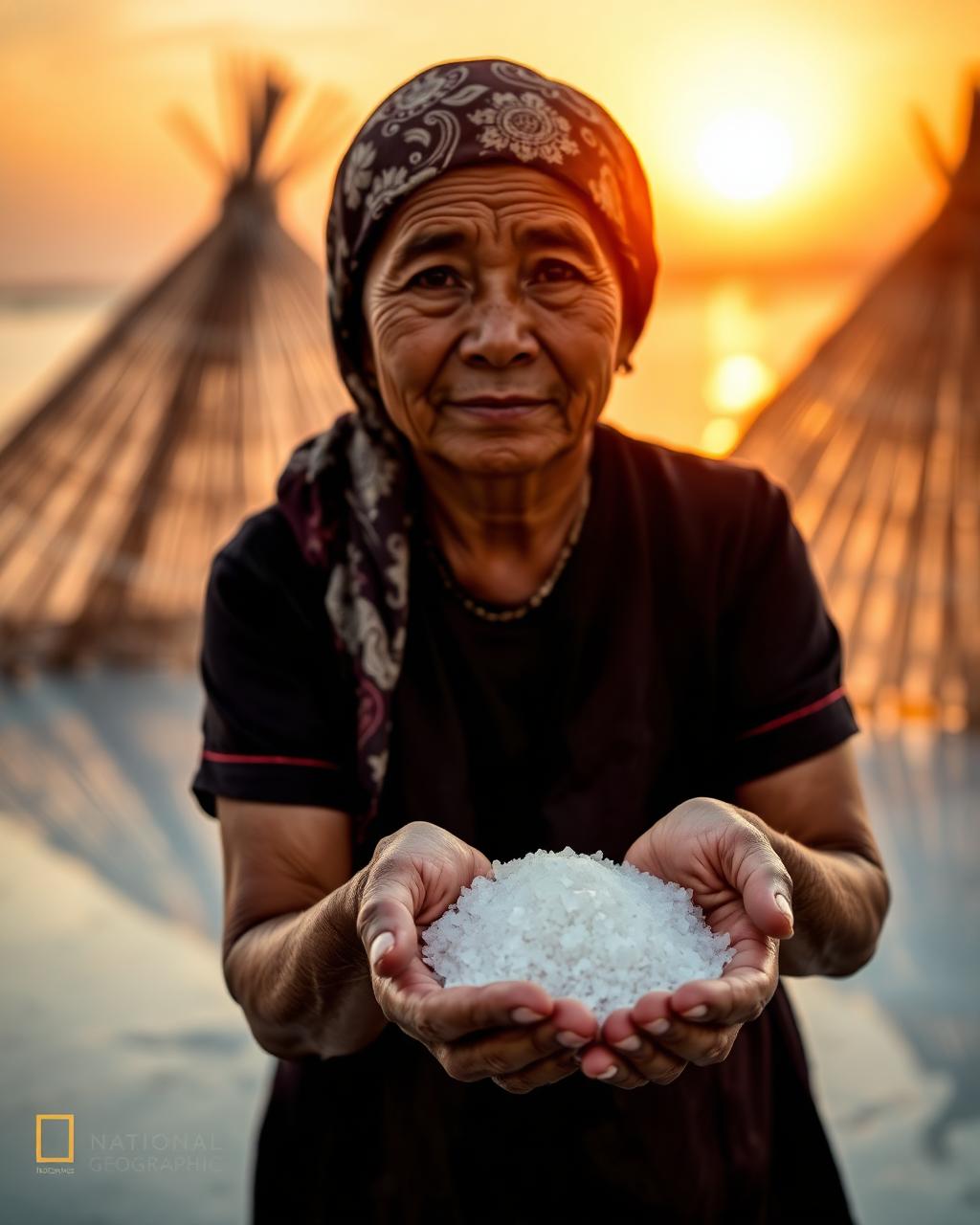 Ibu Siti, Madura salt farmer
